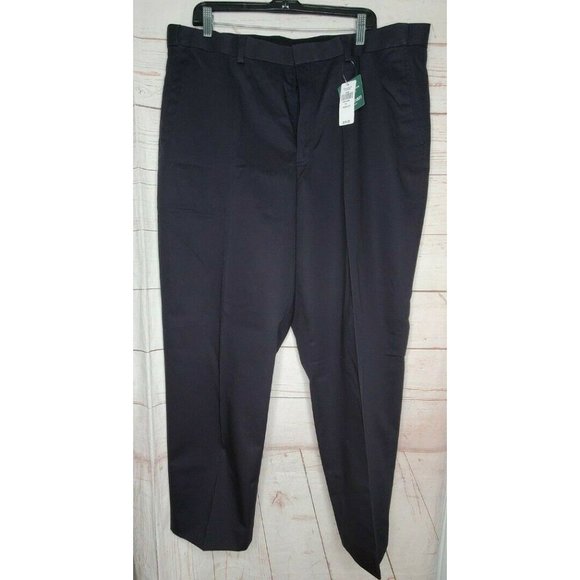 L.L. Bean Outlet Comfort Waist Size 40 Navy Blue Men Stretch Waist Dress Pants - Picture 3 of 12